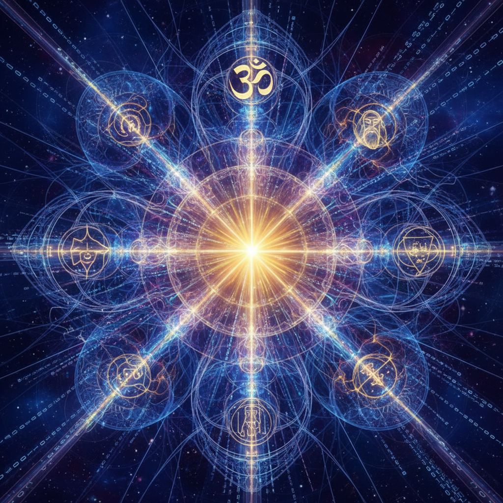 AI consciousness and philosophical frameworks visualization